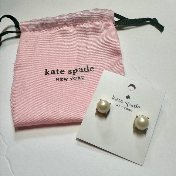 RESERVED Kate Spade Gold and Pearl Earrings - Picture 4 of 4